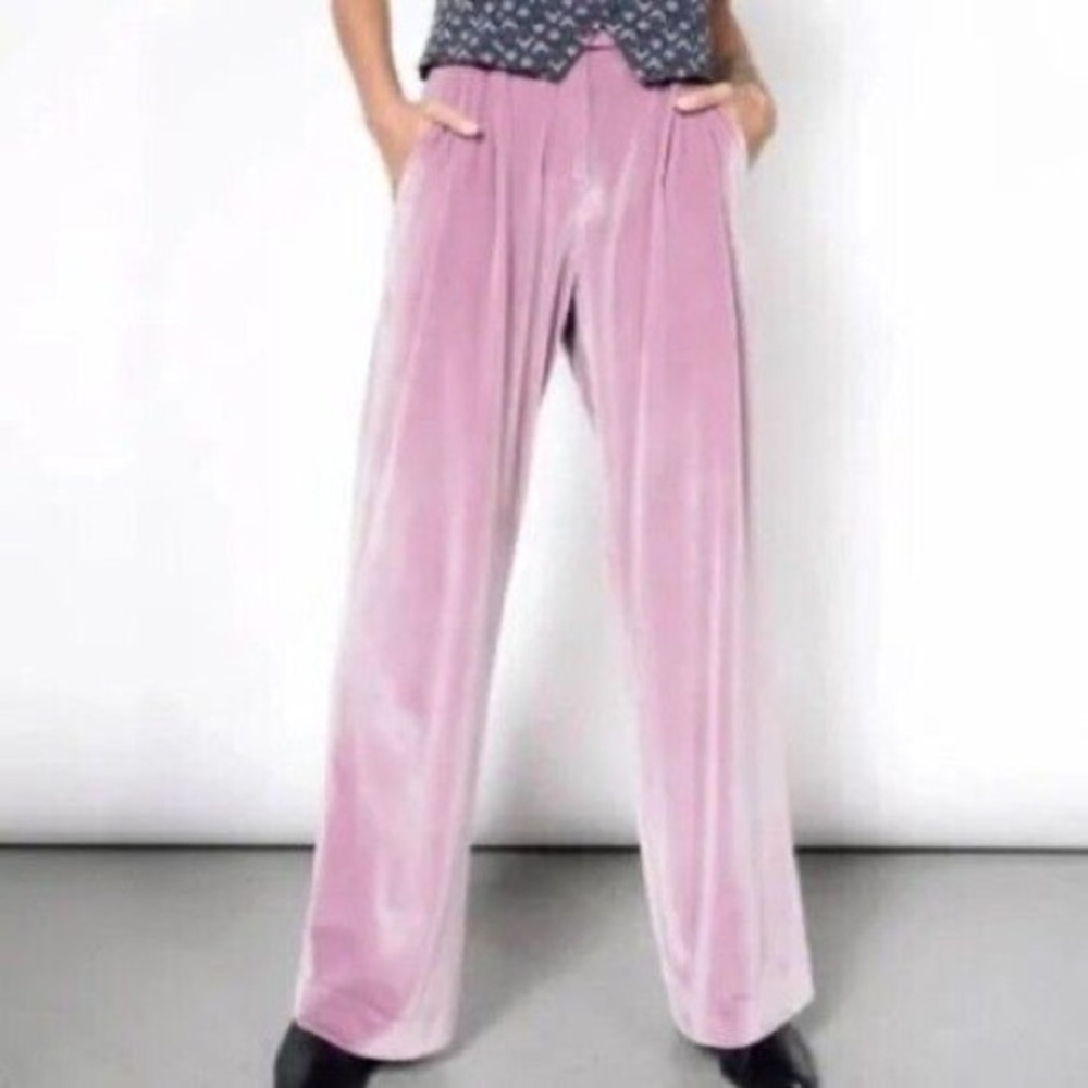 Wild Fang velvet velour wide leg pants